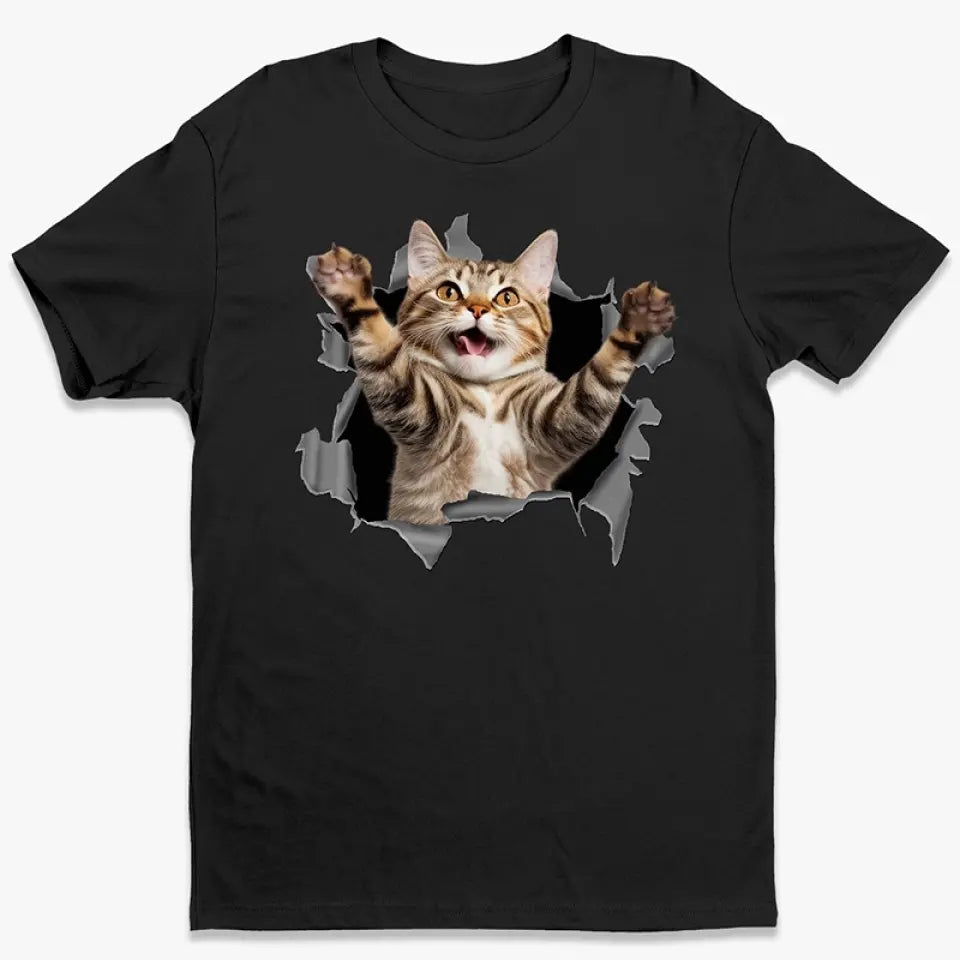 Photo personnalisée : quel plus beau cadeau que l'amour d'un chat ? T-shirt, sweat à capuche et sweat-shirt unisexe personnalisé pour chien et chat. Cadeau pour les propriétaires et les amoureux des animaux.