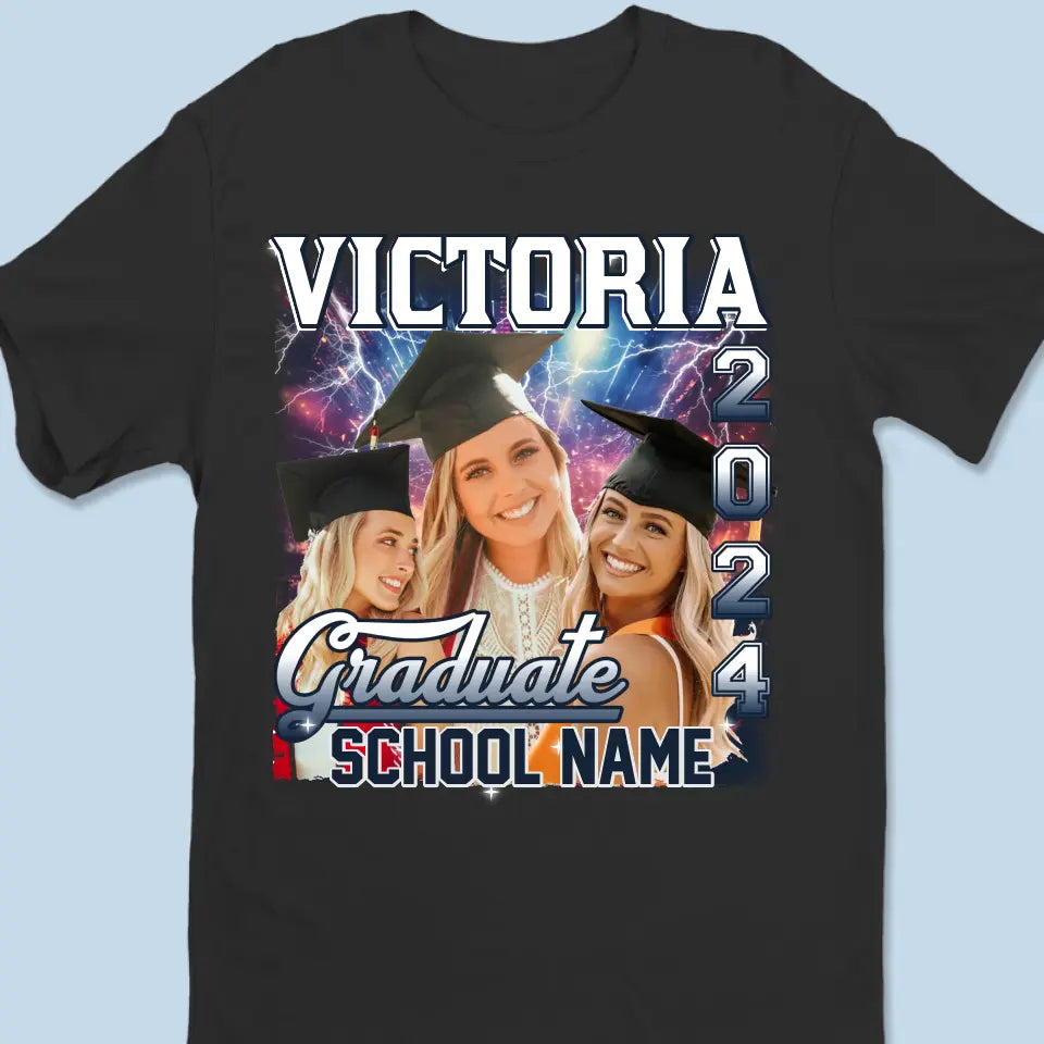 Photo personnalisée : il est temps de commencer un nouveau rêve ! T-shirt, sweat à capuche et sweat-shirt unisexe personnalisé pour la famille ; cadeau de fin d'études pour les membres de la famille, les frères et sœurs.