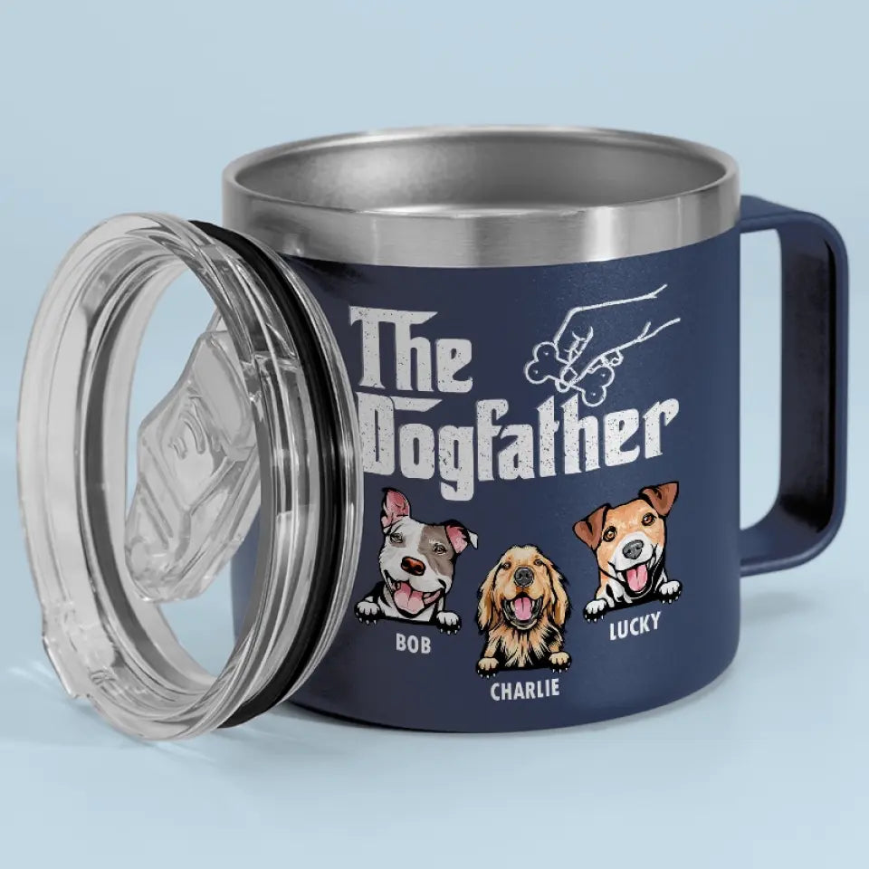 Nous vous adressons un grand merci tous les jours ! Gobelet personnalisé en acier inoxydable de 14 oz avec poignée pour chien ! Cadeau idéal pour les propriétaires et les amoureux des animaux.