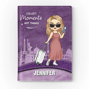 Tout ce que je veux, c'est aimer un passeport - Étui de passeport personnalisé, porte-passeport - Cadeau de vacances, cadeau pour les amateurs de voyages d'aventure