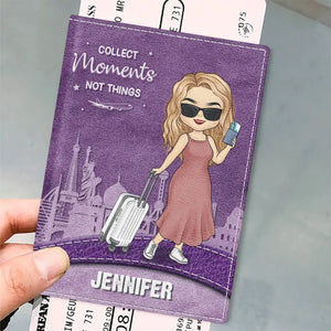 Tout ce que je veux, c'est aimer un passeport - Étui de passeport personnalisé, porte-passeport - Cadeau de vacances, cadeau pour les amateurs de voyages d'aventure