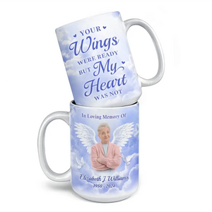 Photo personnalisée : pas un jour ne passe sans que vous ne nous manquiez ! Mug personnalisé commémoratif ! Cadeau de condoléances pour les membres de la famille