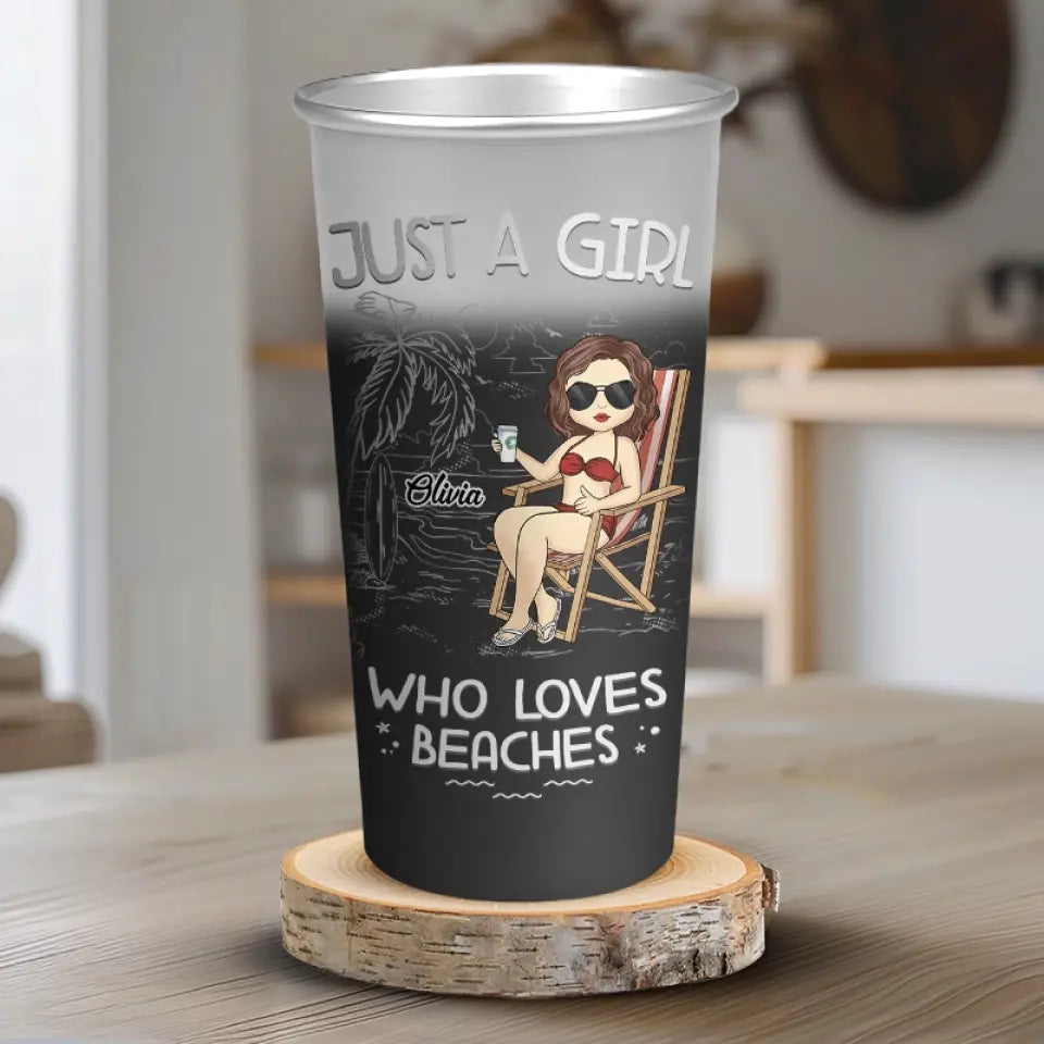 Bons moments et marques de bronzage - Tasse personnalisée en aluminium à changement de couleur - Cadeau de vacances d'été pour meilleures amies, meilleures amies et sœurs