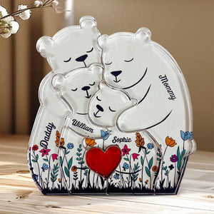 La famille n'est pas une chose importante, c'est tout - Puzzle d'art acrylique personnalisé en forme de famille - Sculptures d'animaux en acrylique, ornements de table en sculpture acrylique, décor sculpté - Cadeau pour les membres de la famille