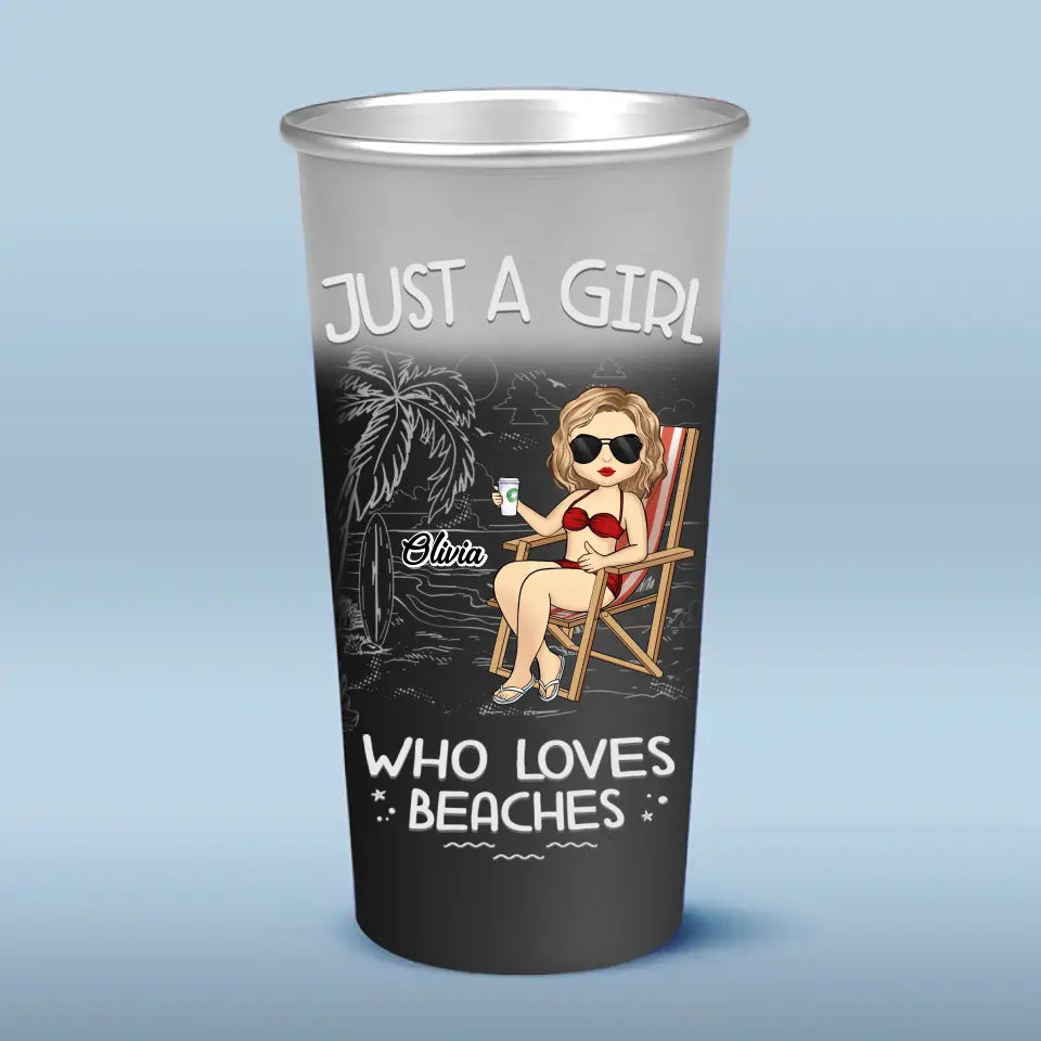 Bons moments et marques de bronzage - Tasse personnalisée en aluminium à changement de couleur - Cadeau de vacances d'été pour meilleures amies, meilleures amies et sœurs