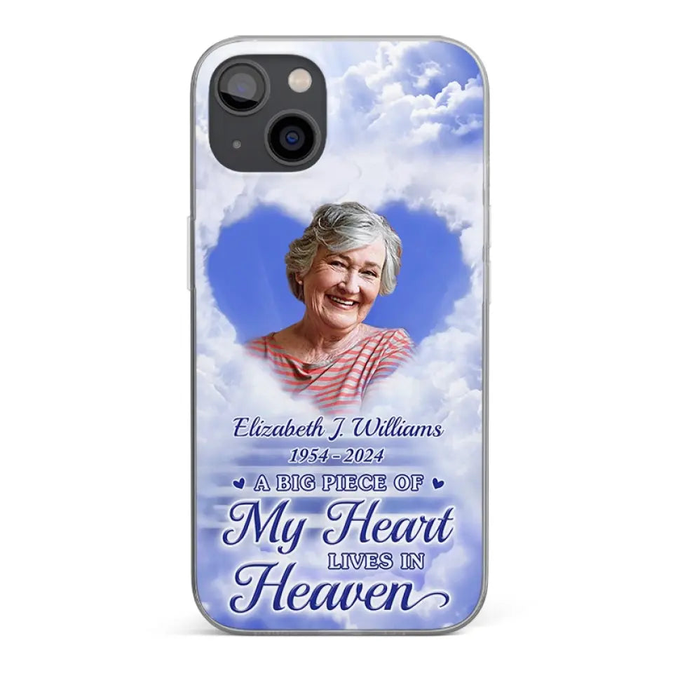 Photo personnalisée « Je suis toujours avec toi » - Étui de téléphone transparent personnalisé commémoratif - Cadeau de condoléances pour les membres de la famille