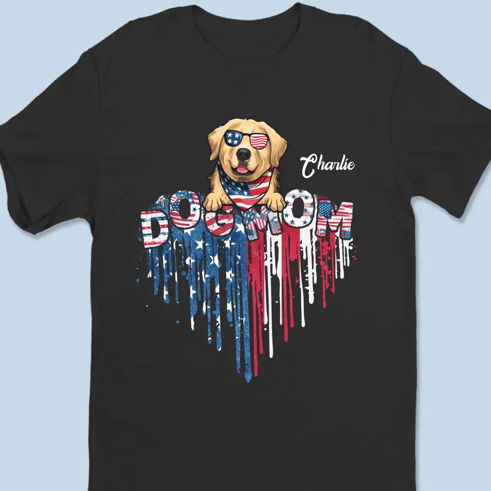 L'amour, c'est un nez mouillé et une queue heureuse - T-shirt unisexe personnalisé pour chien et chat, sweat à capuche, sweat-shirt - 4 juillet, cadeau pour les propriétaires d'animaux et les amoureux des animaux