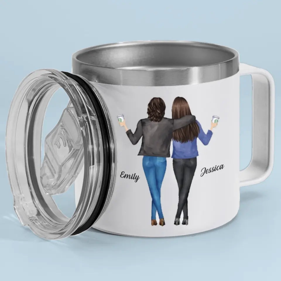 Voici une autre année de liens - Gobelet personnalisé en acier inoxydable de 14 oz avec poignée pour meilleure amie - Cadeau pour meilleures amies, meilleures amies, sœurs