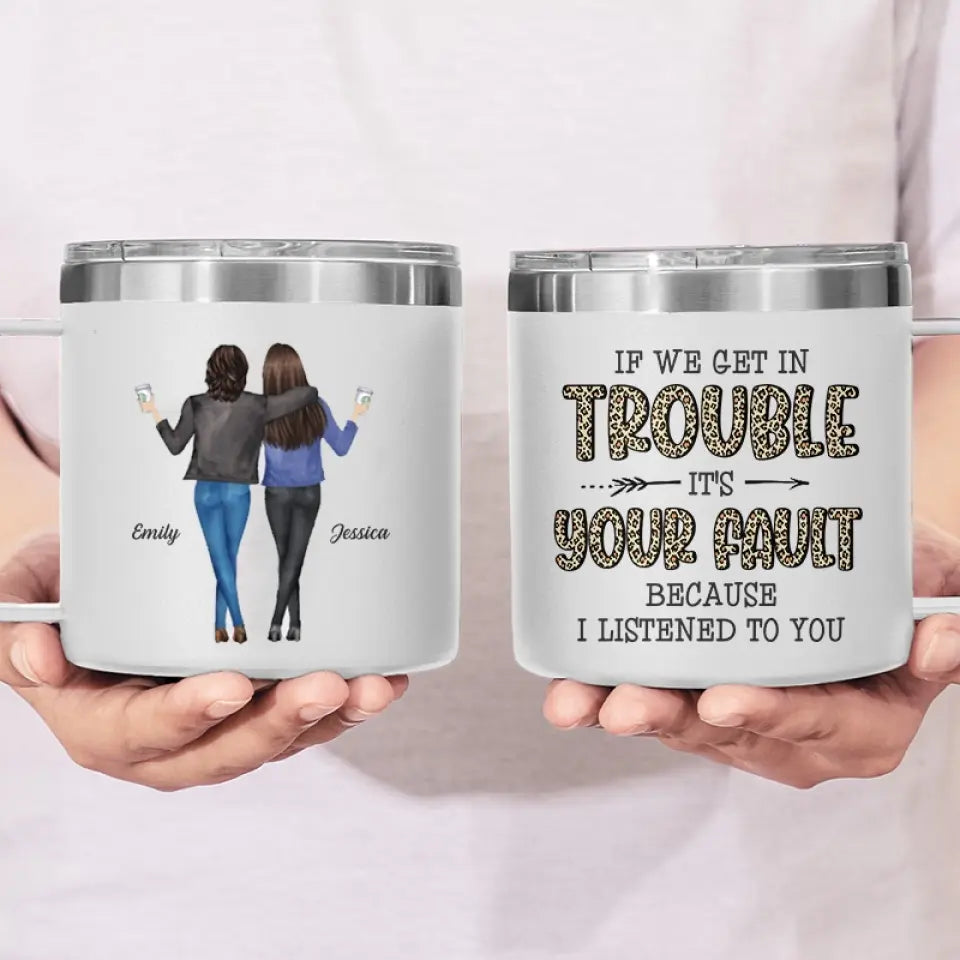 Voici une autre année de liens - Gobelet personnalisé en acier inoxydable de 14 oz avec poignée pour meilleure amie - Cadeau pour meilleures amies, meilleures amies, sœurs