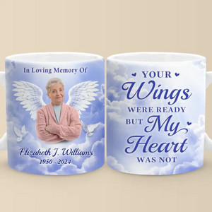 Photo personnalisée : pas un jour ne passe sans que vous ne nous manquiez ! Mug personnalisé commémoratif ! Cadeau de condoléances pour les membres de la famille