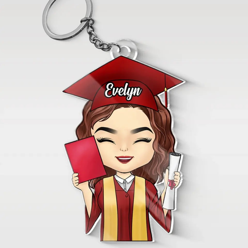 Une douce fin pour un nouveau départ - Porte-clés personnalisé en acrylique de forme personnalisée pour la famille - Cadeau de remise de diplôme pour les membres de la famille, les frères et sœurs