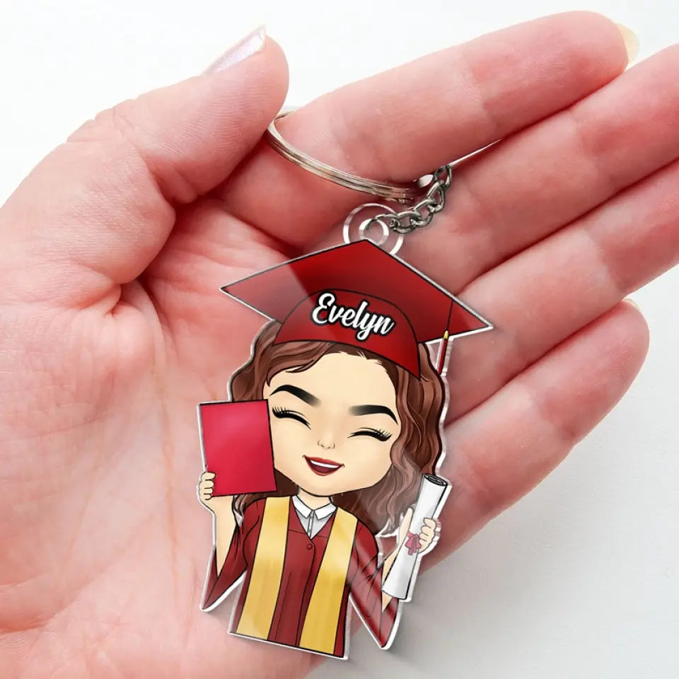 Une douce fin pour un nouveau départ - Porte-clés personnalisé en acrylique de forme personnalisée pour la famille - Cadeau de remise de diplôme pour les membres de la famille, les frères et sœurs