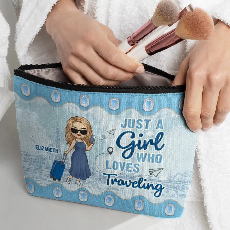 Le ciel m'appelle et je dois y aller - Trousse de maquillage personnalisée de voyage - Cadeau de vacances, cadeau pour les amateurs de voyages d'aventure