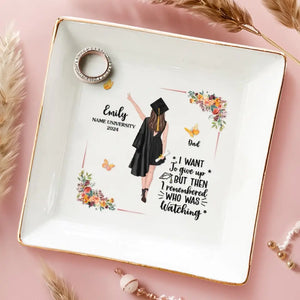 Félicitations pour votre diplôme, nous sommes si fiers - Plat à bijoux personnalisé pour la famille - Cadeau de remise de diplôme pour les membres de la famille, les frères et sœurs