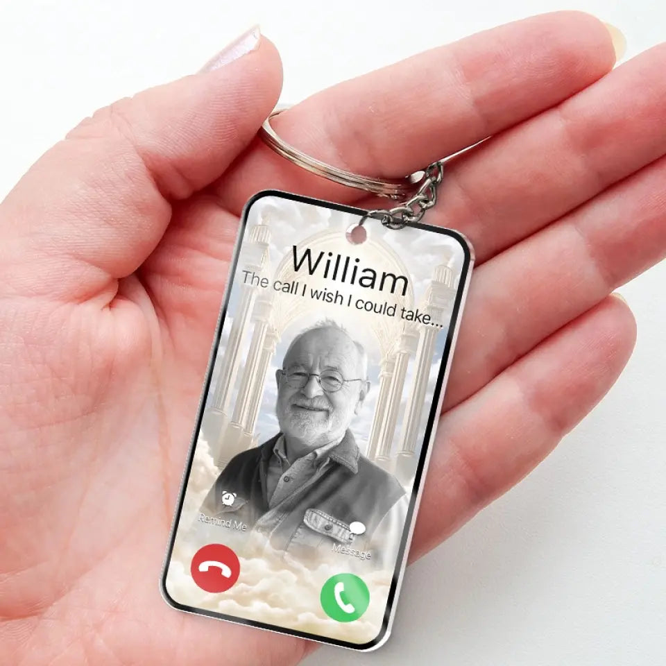 Porte-clés photo personnalisé « Restez dans nos cœurs pour toujours » en acrylique personnalisé - Cadeau de condoléances pour les membres de la famille