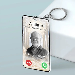 Porte-clés photo personnalisé « Restez dans nos cœurs pour toujours » en acrylique personnalisé - Cadeau de condoléances pour les membres de la famille
