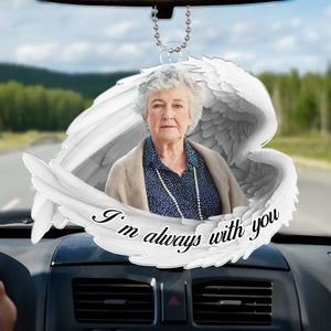Photo personnalisée Votre souvenir est notre souvenir - Ornement de voiture personnalisé commémoratif - Forme personnalisée en acrylique - Cadeau de condoléances pour les membres de la famille