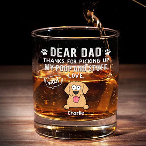 Merci d'avoir ramassé mes crottes - Verre à whisky personnalisé pour chien - Cadeau pour les propriétaires d'animaux et les amoureux des animaux