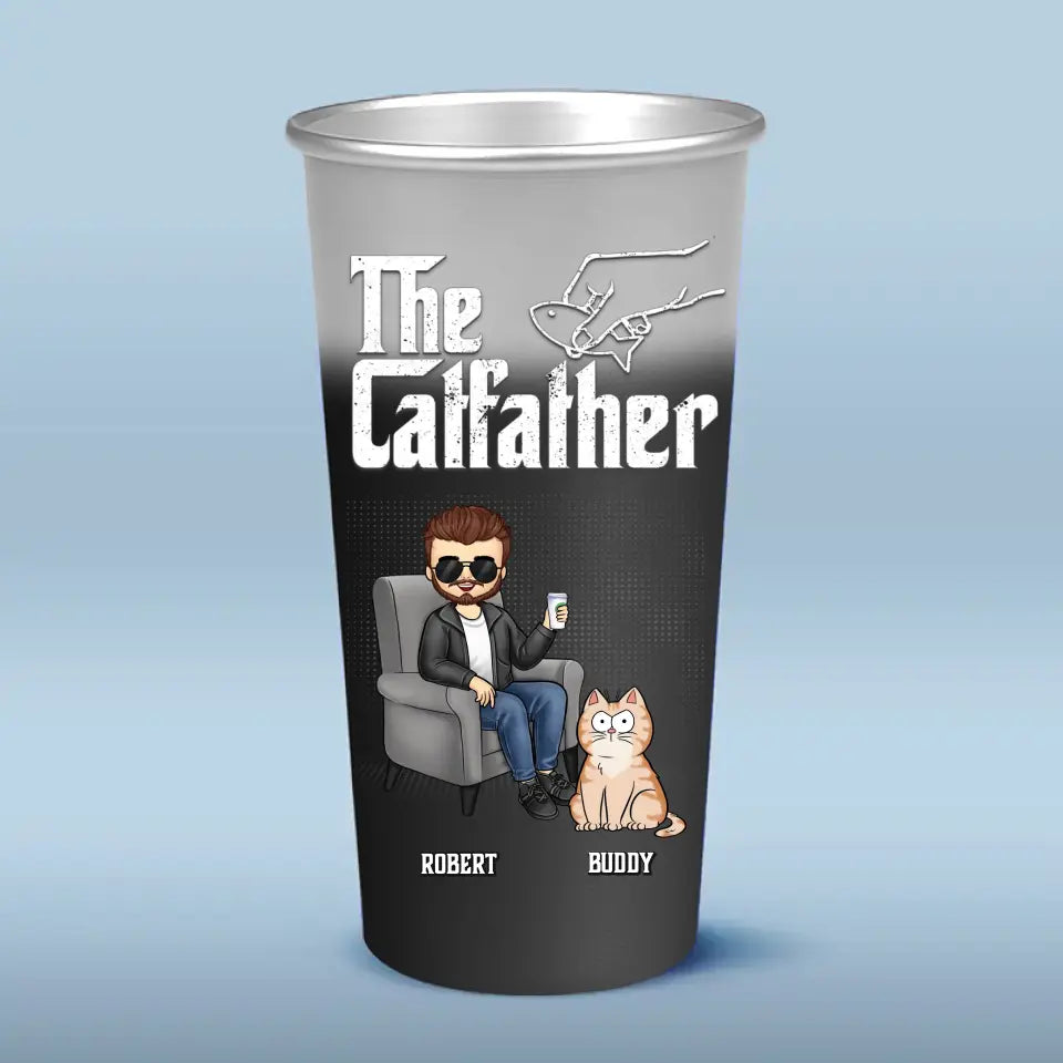 Merci d'être mon papa - Tasse personnalisée en aluminium changeant de couleur pour chien et chat - Fête des pères, cadeau pour les propriétaires d'animaux et les amoureux des animaux