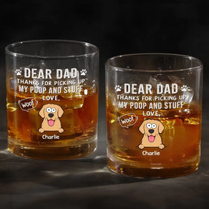 Merci d'avoir ramassé mes crottes - Verre à whisky personnalisé pour chien - Cadeau pour les propriétaires d'animaux et les amoureux des animaux