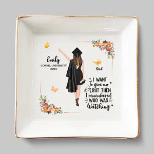 Félicitations pour votre diplôme, nous sommes si fiers - Plat à bijoux personnalisé pour la famille - Cadeau de remise de diplôme pour les membres de la famille, les frères et sœurs