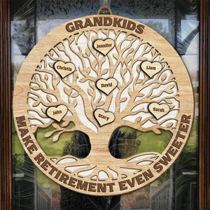 Un petit-enfant rend la retraite encore plus douce ! Panneau en bois personnalisé ! Cadeau pour maman et grand-mère
