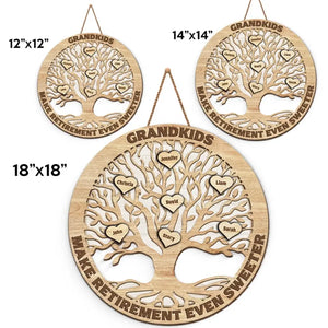 Un petit-enfant rend la retraite encore plus douce ! Panneau en bois personnalisé ! Cadeau pour maman et grand-mère