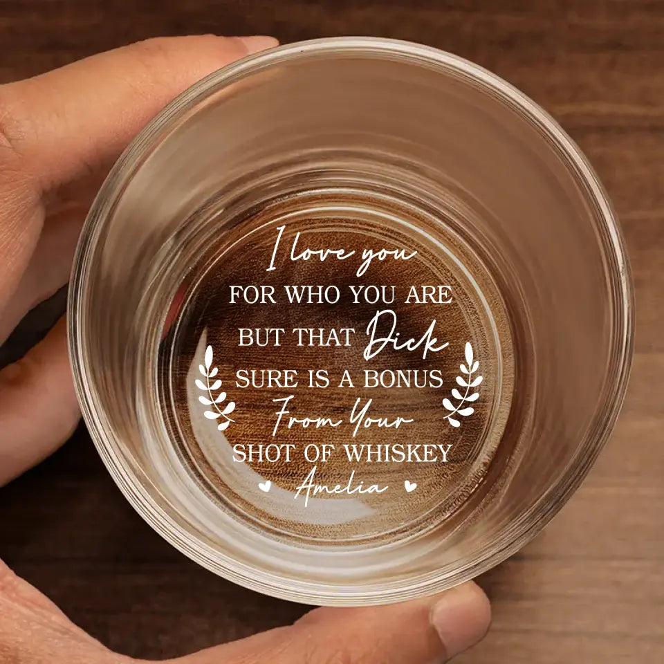 Je t'aime pour qui tu es - Verre à whisky personnalisé pour couple - Cadeau pour mari et femme, anniversaire