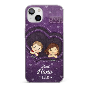 Tu es la maman la plus géniale - Coque de téléphone transparente personnalisée pour la famille - Cadeau pour maman, grand-mère