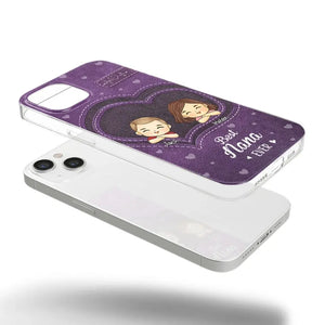 Tu es la maman la plus géniale - Coque de téléphone transparente personnalisée pour la famille - Cadeau pour maman, grand-mère