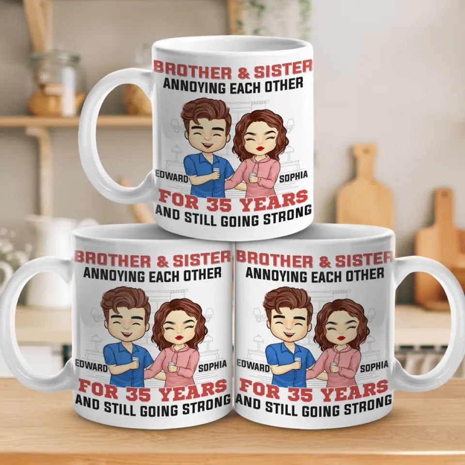 Mes frères et sœurs sont mes meilleurs amis - Mug personnalisé pour la famille - Cadeau pour frères et sœurs