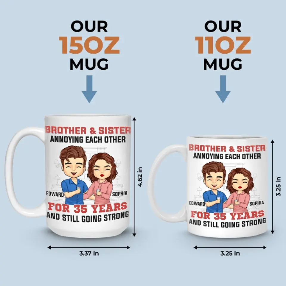 Mes frères et sœurs sont mes meilleurs amis - Mug personnalisé pour la famille - Cadeau pour frères et sœurs