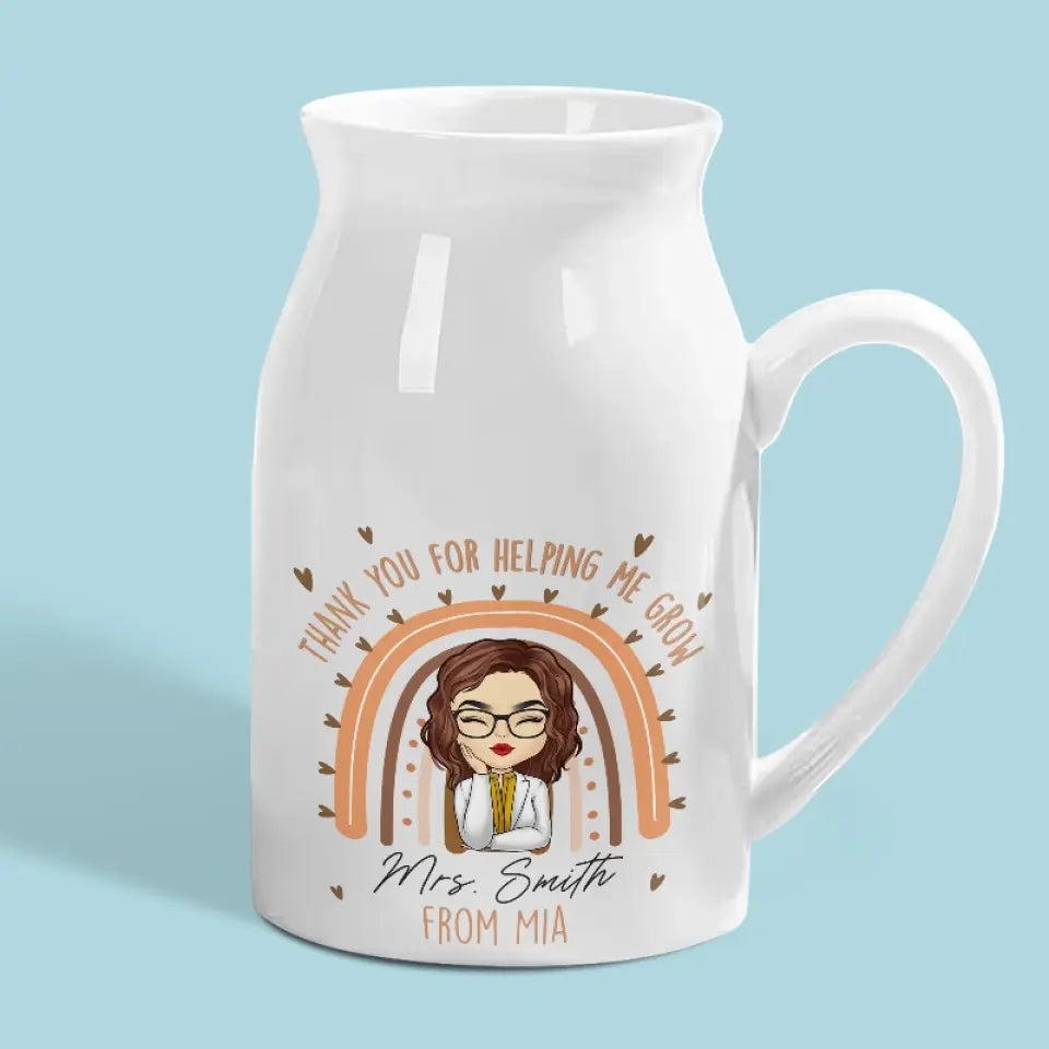Meilleur enseignant du monde - Vase à fleurs personnalisé pour décoration d'intérieur - Cadeau pour enseignant