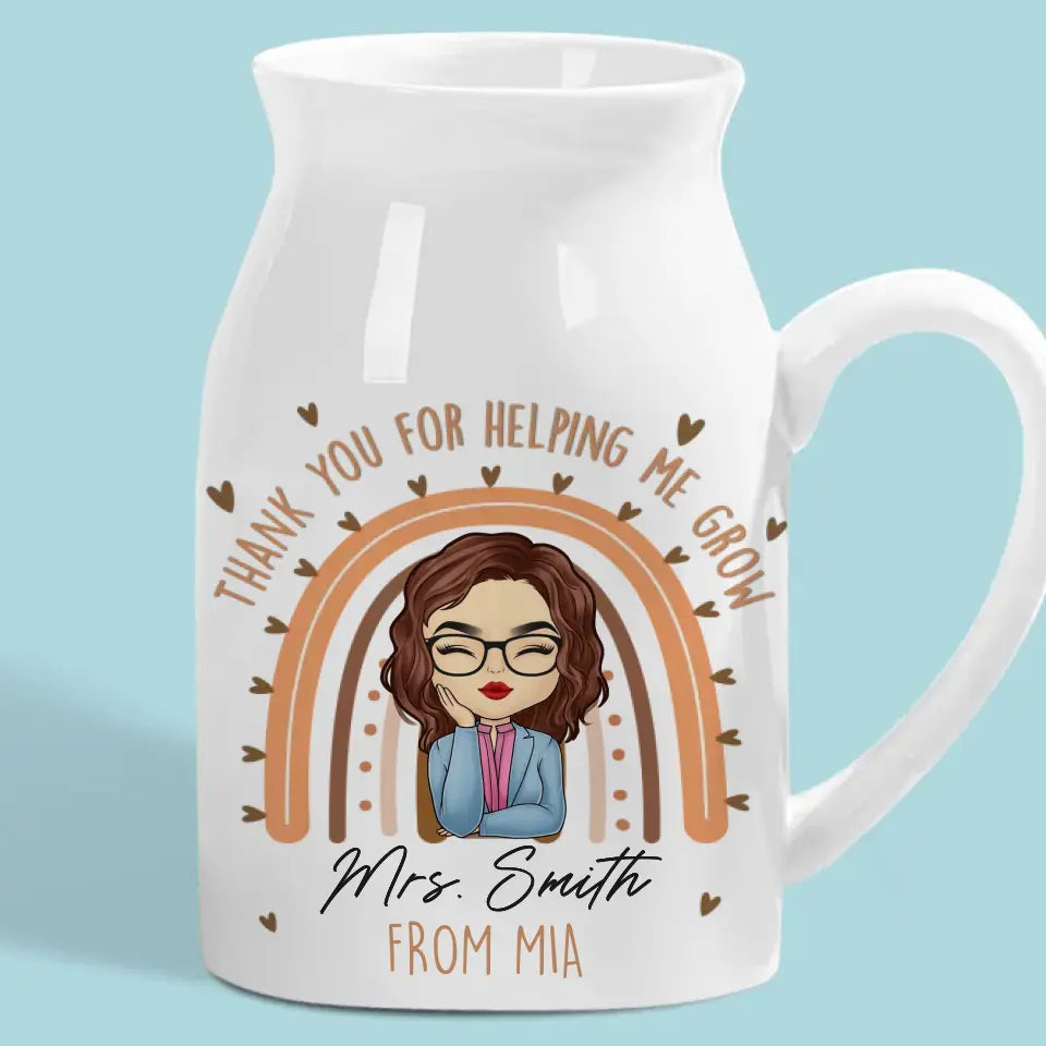 Meilleur enseignant du monde - Vase à fleurs personnalisé pour décoration d'intérieur - Cadeau pour enseignant