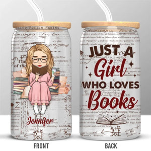 Elle est une rat de bibliothèque - Tasse en verre personnalisée pour les amoureux des livres, tasse à café glacé - Cadeau pour les amoureux des livres