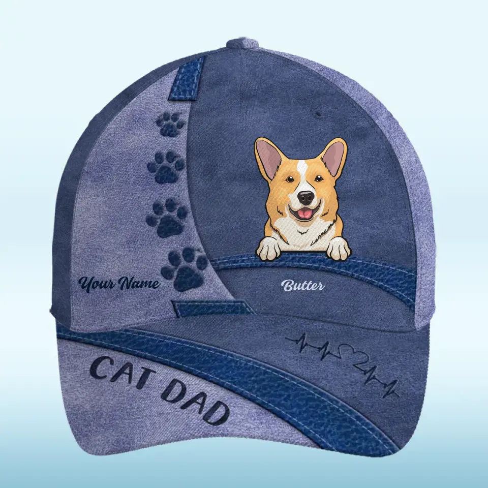 Un matin sans toi est une aube déclinante - Casquette personnalisée pour chien, casquette classique à imprimé intégral - Fête des pères, cadeau pour les propriétaires d'animaux et les amoureux des animaux