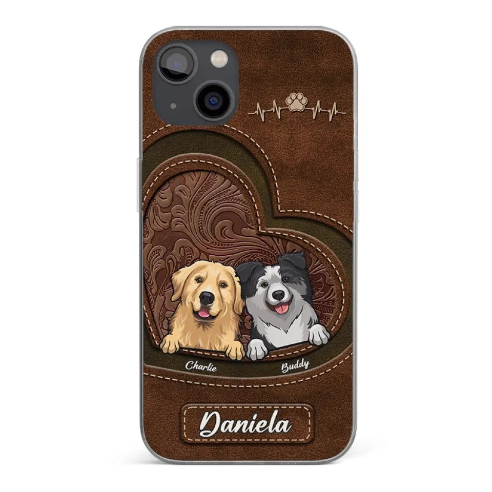 La vie est meilleure avec un chien ! Coque de téléphone transparente personnalisée pour chien ! Cadeau pour les propriétaires et les amoureux des animaux.