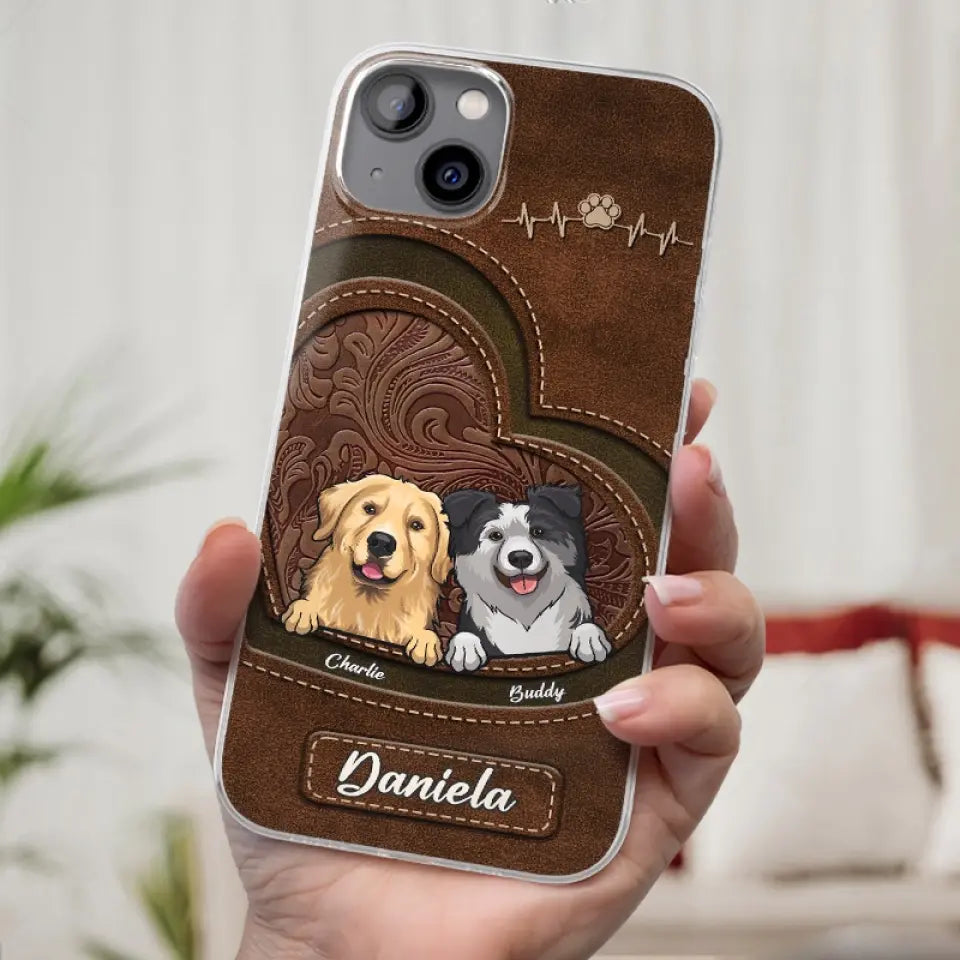 La vie est meilleure avec un chien ! Coque de téléphone transparente personnalisée pour chien ! Cadeau pour les propriétaires et les amoureux des animaux.