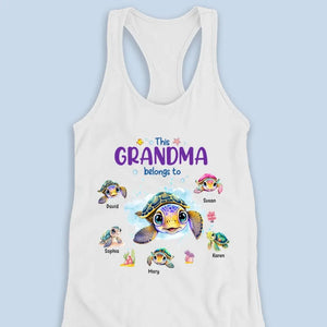 Cette grand-mère appartient à - Débardeur dos nageur personnalisé pour la famille - Cadeau pour maman, grand-mère