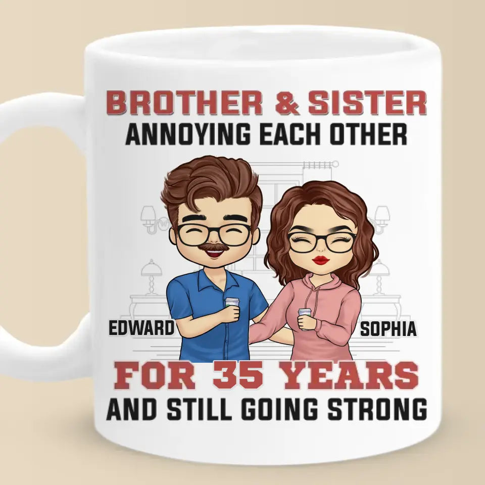 Mes frères et sœurs sont mes meilleurs amis - Mug personnalisé pour la famille - Cadeau pour frères et sœurs