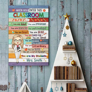 Vous êtes mes élèves - Affiche verticale personnalisée pour enseignant - Cadeau pour enseignant