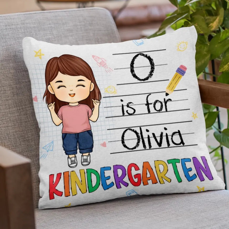 Apprendre est une aventure - Coussin enfant personnalisé - Cadeau pour enfant, cadeau de rentrée scolaire