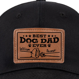 Je sais que nous avons des vibrations positives pour les pattes - Chapeau en cuir personnalisé pour chien - Cadeau pour les propriétaires d'animaux et les amoureux des animaux
