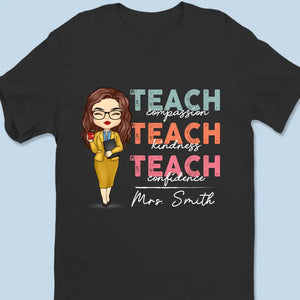 La compassion est la clé de l'enseignement et de l'apprentissage - T-shirt, sweat à capuche et sweat-shirt unisexe personnalisé pour enseignant - Cadeau pour enseignant