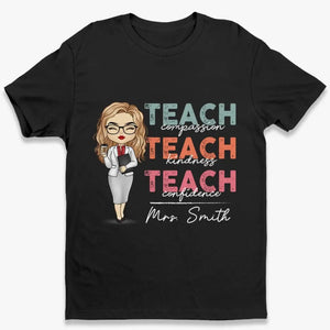 La compassion est la clé de l'enseignement et de l'apprentissage - T-shirt, sweat à capuche et sweat-shirt unisexe personnalisé pour enseignant - Cadeau pour enseignant