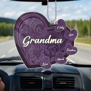 Le bonheur, c'est d'être grand-mère - Décoration de voiture personnalisée en acrylique - Cadeau pour maman et grand-mère