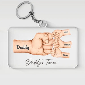 Mon père m'a donné mes rêves - Porte-clés personnalisé en acrylique de forme personnalisée - Cadeau pour papa, grand-père