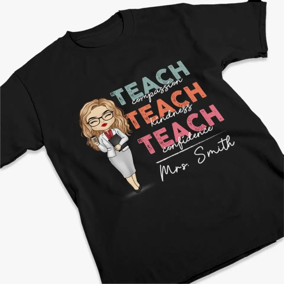La compassion est la clé de l'enseignement et de l'apprentissage - T-shirt, sweat à capuche et sweat-shirt unisexe personnalisé pour enseignant - Cadeau pour enseignant