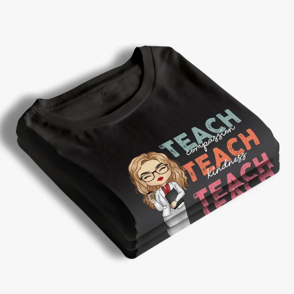 La compassion est la clé de l'enseignement et de l'apprentissage - T-shirt, sweat à capuche et sweat-shirt unisexe personnalisé pour enseignant - Cadeau pour enseignant