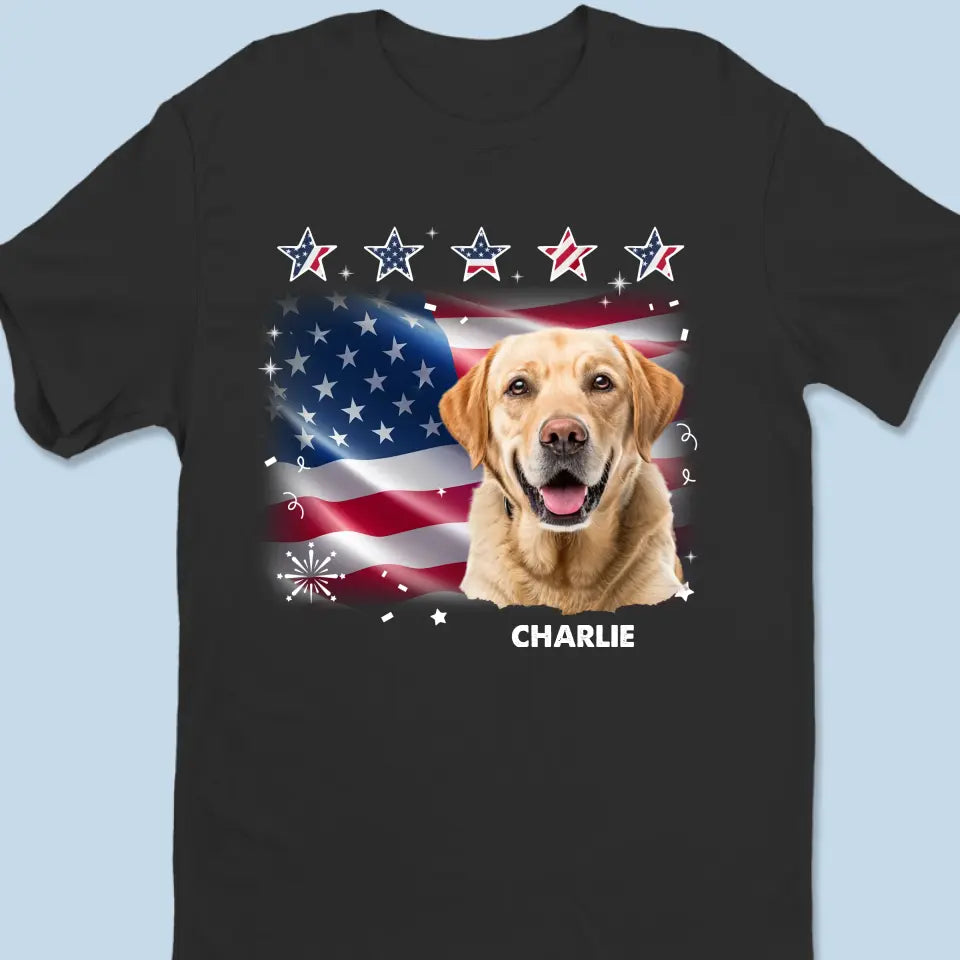 Photo personnalisée : L’amour d’un animal est inconditionnel et éternel - T-shirt unisexe personnalisé pour chien et chat, sweat à capuche, sweat-shirt - Cadeau du 4 juillet pour les propriétaires d’animaux et les amoureux des animaux.